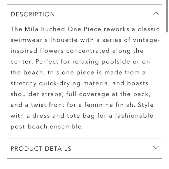 Johnny Was Mila Floral Ruched One-Piece Swimsuit sz XL adjustable straps - Picture 5 of 14